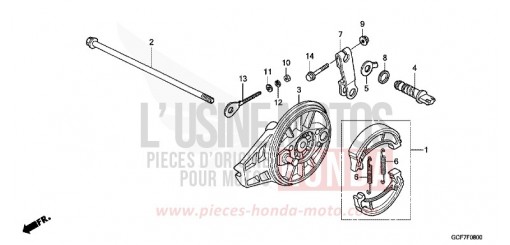 PANNELLO FRENO POSTERIORE CRF70FC di 2012